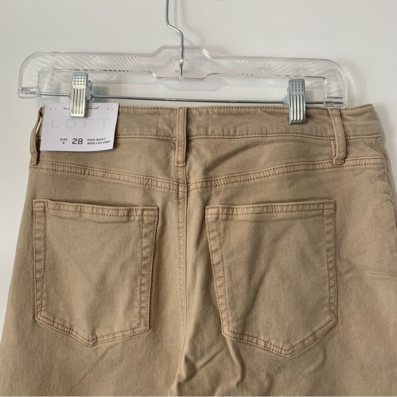 LOFT High Rise Wide Leg Jeans Tan Women’s Size 6/28 - Picture 4 of 9